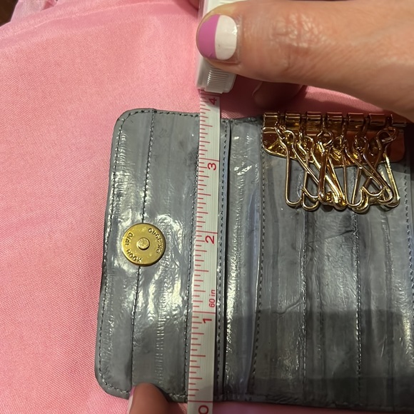 Vintage Eel Skin Folding Key Holder Grey - Picture 7 of 10